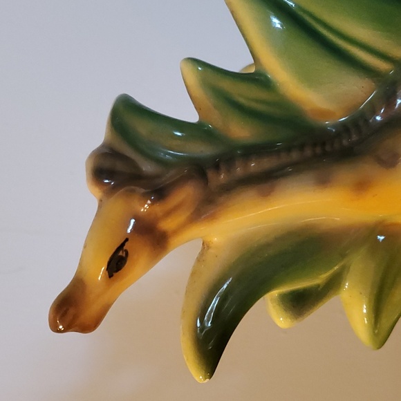 Vintage Giraffe with 🌴 Tropical Palm Ceramic Planter & Vase - Picture 13 of 16